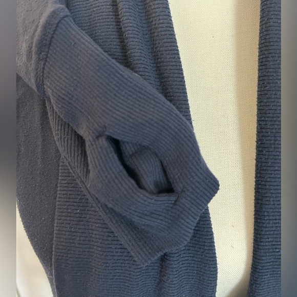 Athleta Modal Spandex blend Stretch Comfy Open Front Navy Cardigan Size Medium - Picture 4 of 8